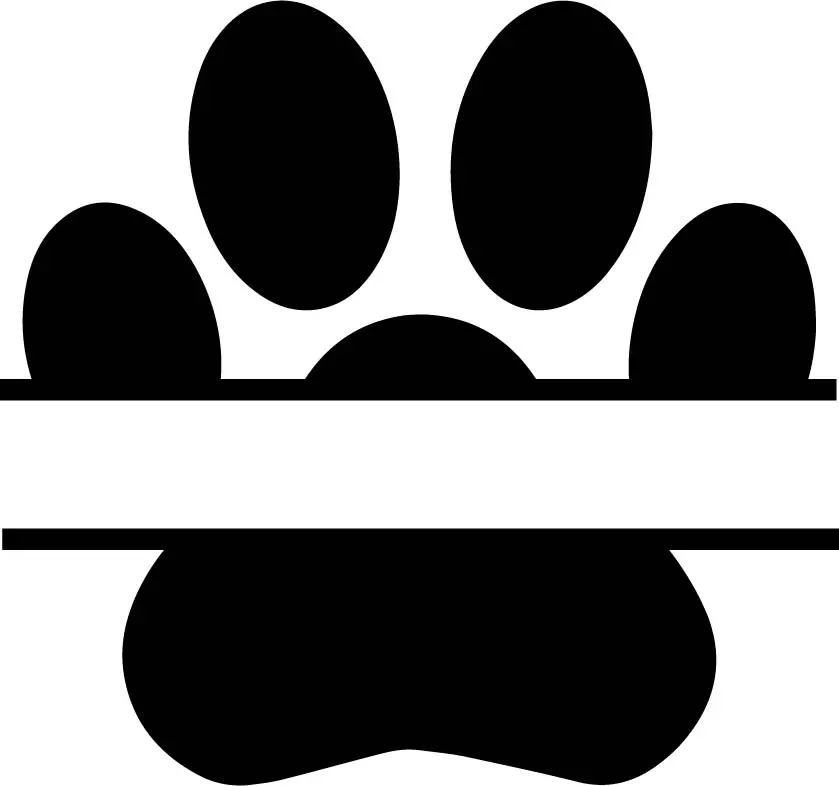 Dog Paw For Text SVG
