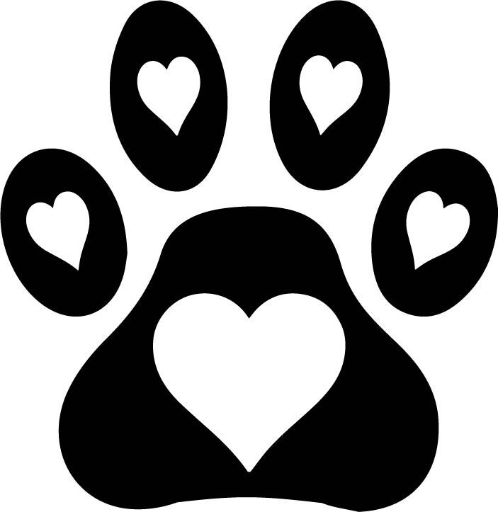 Dog Paw With Little Hearts SVG
