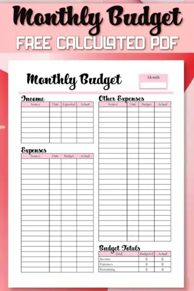 Free Budget Tracker PDF Tutorial – Frugal Fitz Designs