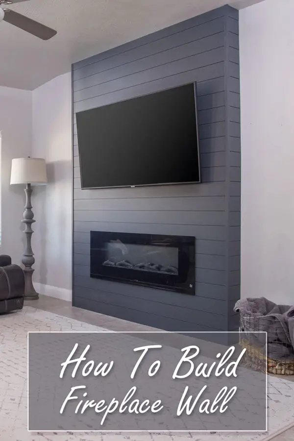 How To Make A Shiplap Wall With Recessed Electric Fireplace Frugal Fitz Designs - Tv And Fireplace Wall Frame