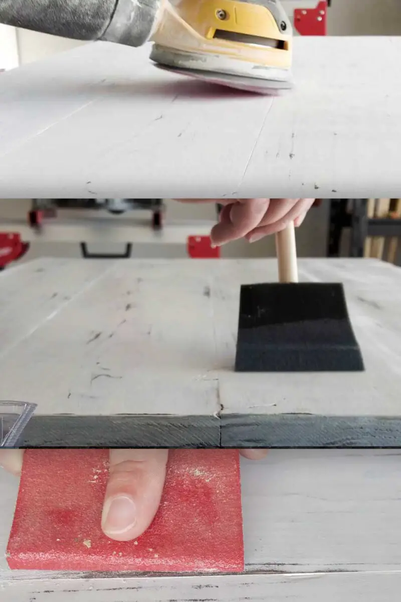 How To Distress Wood With Stain And Paint Frugal Fitz Designs