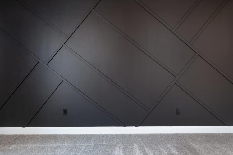 DIY Geometric Accent Wall With MDF Trim Frugal Fitz Designs