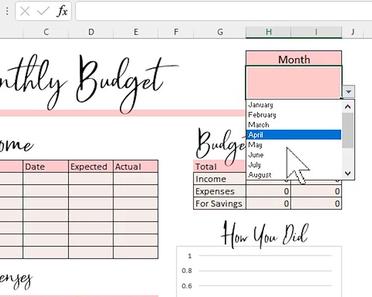 Free Monthly Budget Excel Spreadsheet – Frugal Fitz Designs