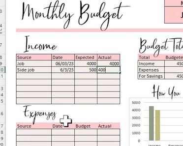 Free Monthly Budget Excel Spreadsheet – Frugal Fitz Designs